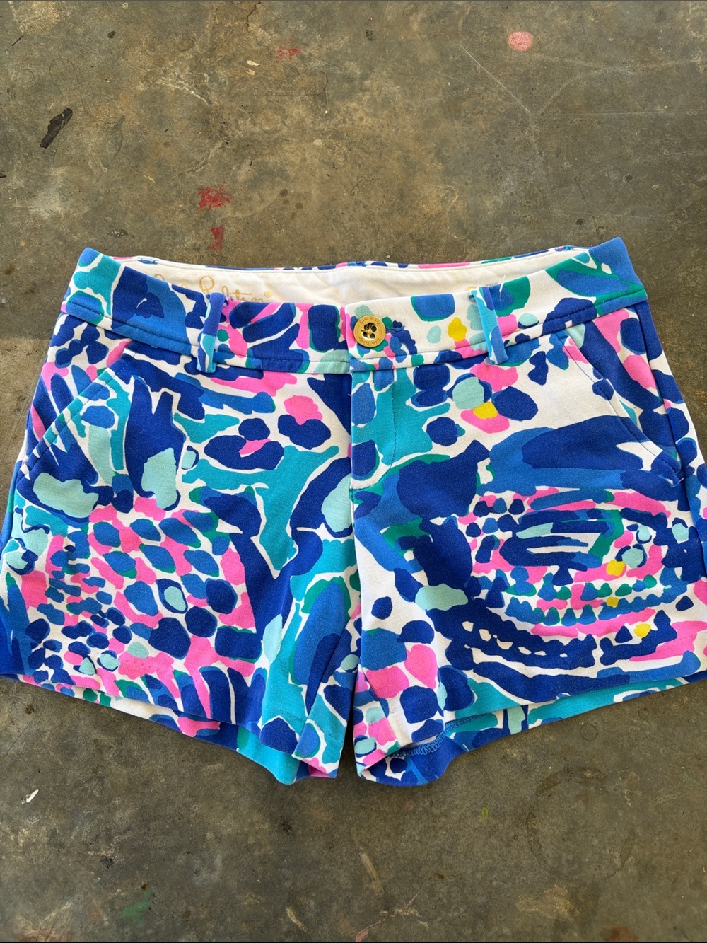 Lilly Pulitzer Multicolor Abstract Print Shorts size 0